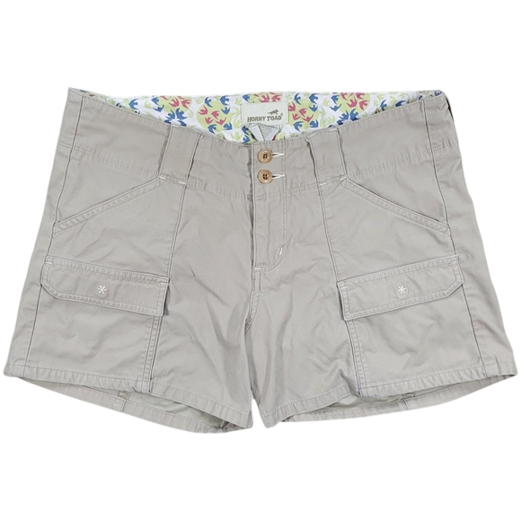 Horny Toad Pants - Horny Toad Shorts‎ Womens 4 Tan Outdoor Hiking Organic Pockets Beach 4" Inseam
